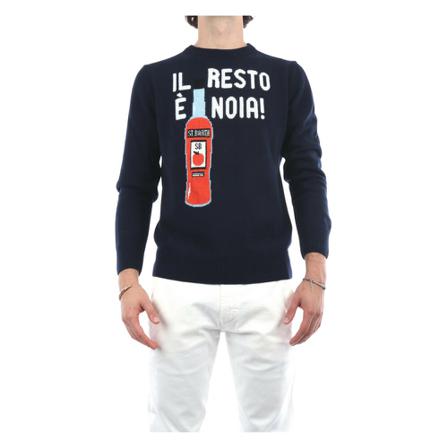 MC2 Saint Barth, Her 0001-Spzn 61 Crewneck sweater Blauw, Heren, Maat:S,print