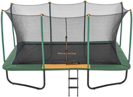 Bestway-Bestway Xtreme Air 4.57 m Rectangular Ki-Stor rektangulær trampoline med sikkerhetsnett-Toys & Vehicles-Hage