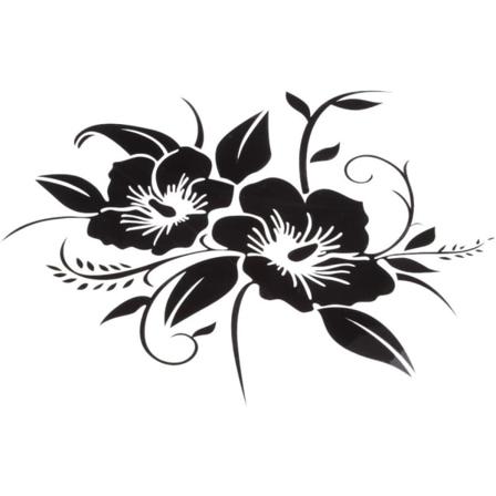 16x15,6cm Blomster Fashion Motorcykel Bil Kofanger Dekorative St