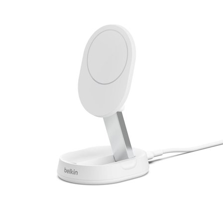 Belkin BoostCharge Pro trådløst ladestativ - magnetisk - + AC-strømadapter - 15 watt