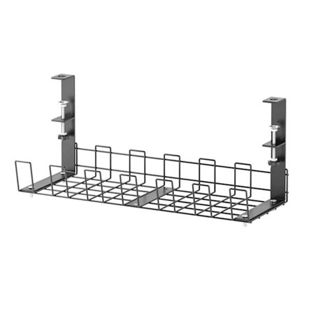 Kabelbakke til under skrivebordet, sort ledningsbakke til kontor