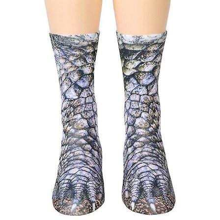 Elastiske sokker med 3D dyrepoter for menn og kvinner
