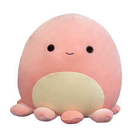 Mjuka godis serie knubbiga plysch leksaker Rosa bläckfisk