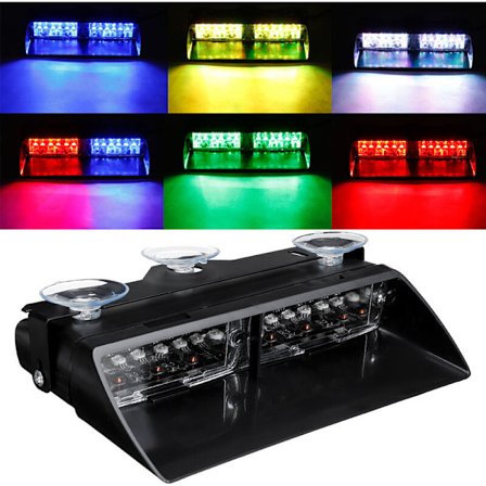 Bil Trailer Lys Tårn Flash 12LED 12V 36W 18 Blink Modes Forrude 22 x 8 x 4.5cm
