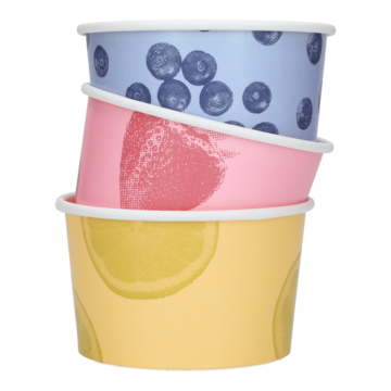 Mellomstore Iskrem-Bokser Fruk