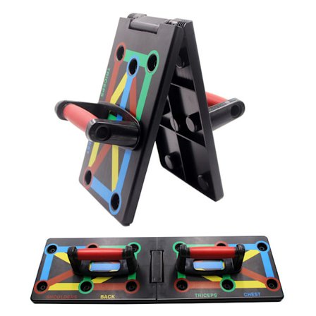 Push Up Board Foldable Multifunctional Weight Training Board med Push-ups Håndtak for Hjemme Fitness, Bærbar, Sklisikker