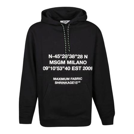 Msgm branded sweatshirt Sort, Herre Hættetrøjer