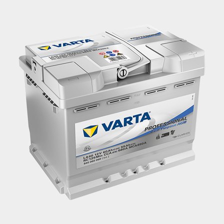 Start- & förbrukningsbatteri VARTA Professional Dual Purpose LA 60, AGM, 12 V, 60 Ah