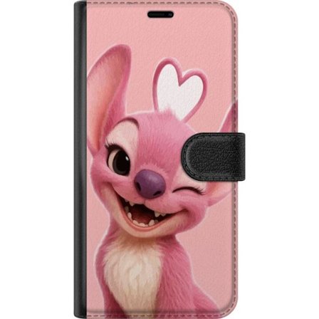 Kompatibelt Plånboksfodral till Samsung Samsung Galaxy A16 5G Ängel rosa figur blinkar lekfull design med hjärta glädje kärlek och mjuk charmig s
