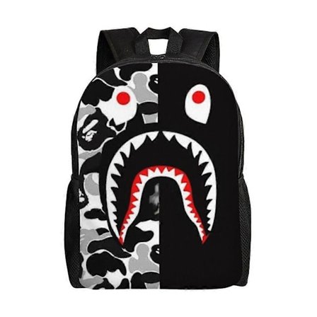 Bape Skolesekk Tegneserie Ryggsekk Mote Gutter Sekk Student Skolesekk Reise Ryggsekk-hjka27