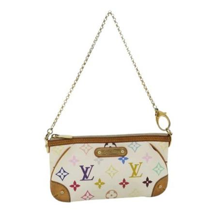 Louis Vuitton Vintage, Pre-owned Canvas pouches Wit, Dames, Maat:ONE Size,leer,multicolor