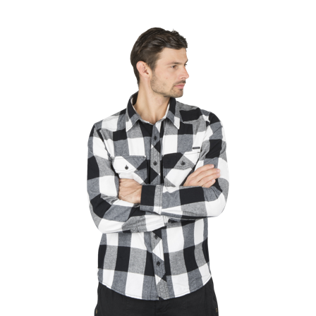 Hemd Brandit Check Weiß/Schwarz S