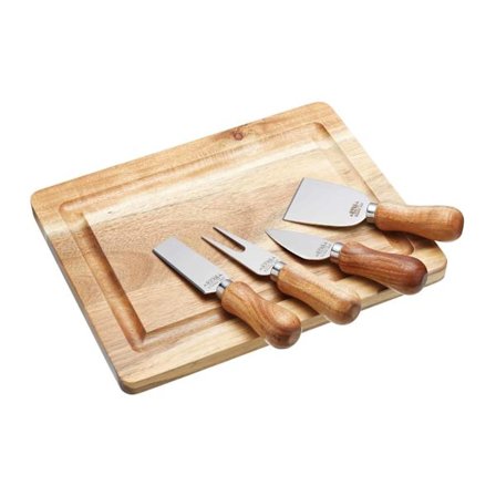 Artesà Acacia Wood Cheese Board & Knife Set
