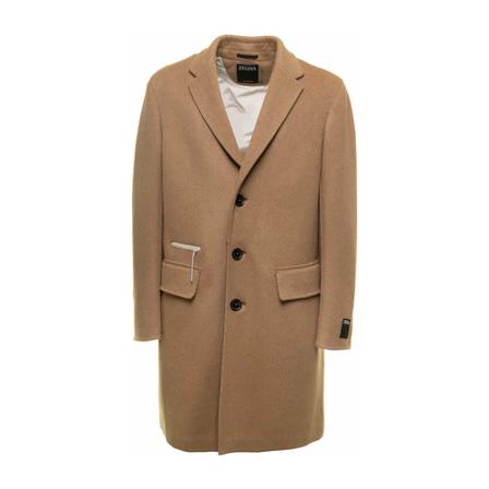 Z Zegna, Double-Breasted Coats Bruin, Heren, Maat:XL