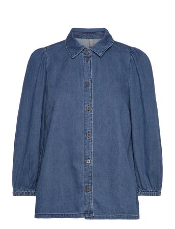 Cupaola Shirt Shirts Denim Shirts Blå Culture*Betinget Tilbud
