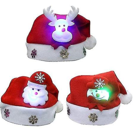 3-pack Ren Mysig Julfest Set Med Led-ljus