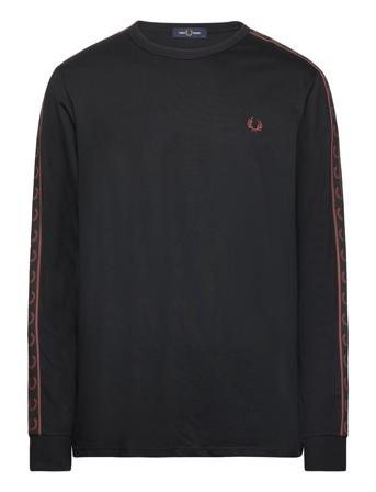 L/S Laured Taped Tee Black Fred Perry