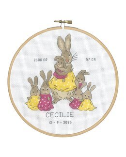 Broderikit Flexitavla Kanin Familjen