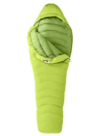 Marmot Hydrogen Long LZ down sleeping bags Green Left Zip