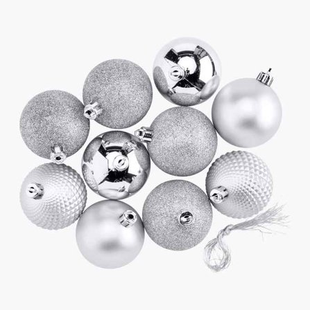 Julgranskulor silver