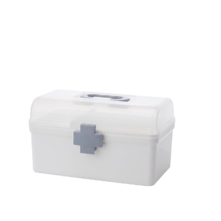 Medicinbeholder til førstehjælp og nødsituationer - Stor opbevaringsboks til medicin med låg