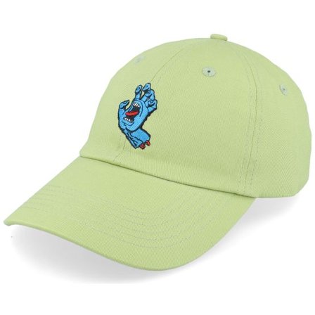 Santa Cruz - Grön unconstructed Keps - Screaming Mini Hand Matcha Dad Cap @ Hatstore