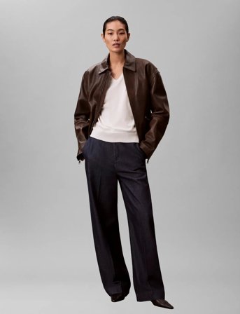 Calvin Klein Ultra High Denim Trouser Dark Ri - Navy - RG/30