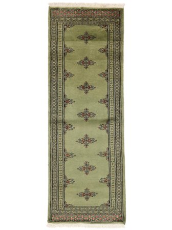 Tapete Oriental Paquistão Bucara 2Ply 62X177 Passadeira Verde Escuro/Preto (Lã, Paquistão)