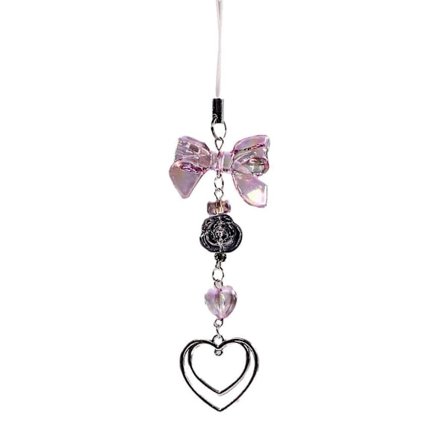 Fargerik Telefonkjede Sløyfeknute Telefonsmykker Trendy Anheng Sjarm Akryl Y2K Telefonsnor Perfekt Gave til Kvinner Jenter