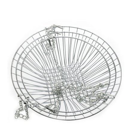 Trelägers frukthängande korg, ihålig järnfrukt trelagers hängande korg vardagsrumsdekoration järnkonst