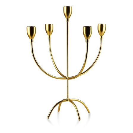 CEDRIC GOLD 5-armad ljusstake i metall, 25x16x32 cm
