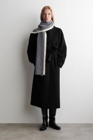 COS Women's Sciarpa Chunky In Lana E Mohair in Grigio