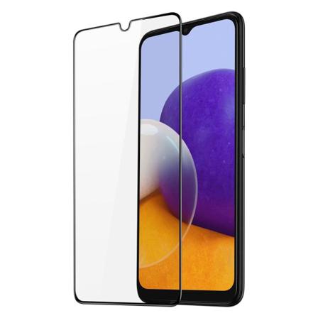 Härdat Glas Skärmskydd Samsung Galaxy A22 5g - Svart Svart