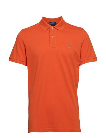 Original Pique Ss Rugger Polos Short-sleeved Oransje GANT