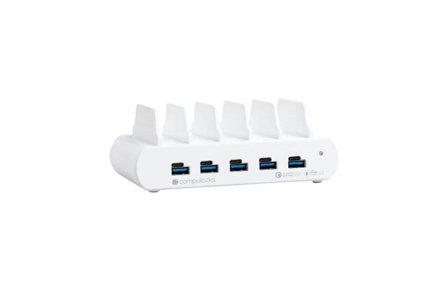COMPULOCKS 5 Port USB-C and USB-A Charging Dock with EU ladestasjon - 5 x 4-pins USB-type A, 5 x USB-C - 150 watt