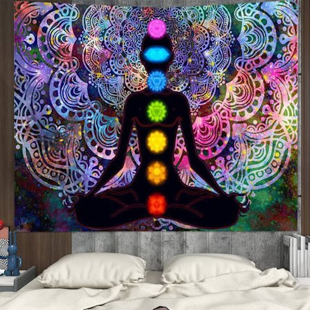 Tapet, Mandala Vægtapet, Meditation Tapet, Farverig M