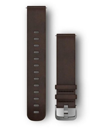 Garmin Quick Release 20 Leather Silver Brun