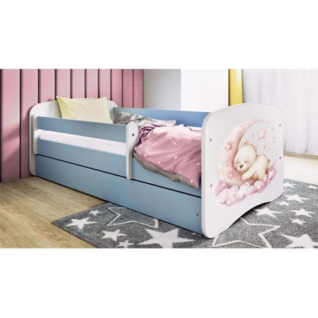 Kocot Kids Barnsäng - Babydreams Blå - Drömm 140x70 Cm - Litenleker