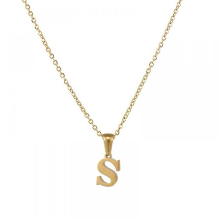 Halsband med initialer för kvinnor, 18K guldpläterat namn halsband, bokstavsberlock kedja 17,71"