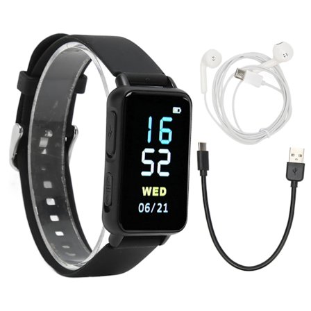 Stemmeoptager Ur AI Intelligent HD Støjreduktion Bluetooth MP3 Optager Ur Digital Lydoptager Armbånd 4G