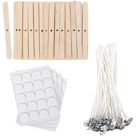 Lyslaging Sett, Lysvekeholdere i Tre, Lysvekeklistremerker, Lysveker Lyssentreringsverktøy