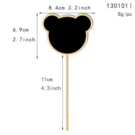 10-pakning Växtetiketter, Dekorativ Lommeplate med Blomster - Mickey