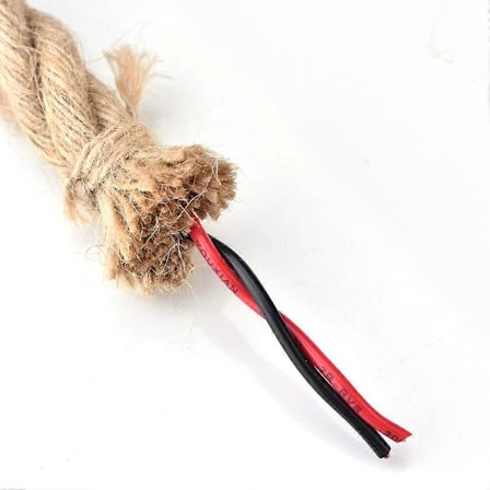 1 stk. Hamp Tau Pendel Lampe Taklampe Loft Lysekrone Industriell Hjemmeinnredning Enkelt Hode