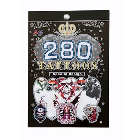 6 st Ark Temporära Tatueringar / Fake Tattoo Sticker - Döskalle / Skorpion