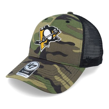 47 Brand - NHL Camo Trucker Cap - Pittsburgh Penguins 47 Mvp Camo/Black Trucker @ Hatstore