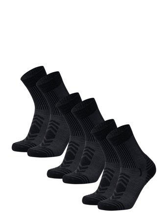 Danish Endurance Hiking Light Socks 3-Pack - Black - 39-42