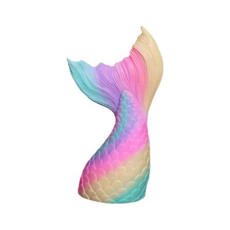 Regnbue Havfruehale Sparebøsse Hjemme – Kreativ PVC Sparefigur for Barn, Dekorativt Fantasy Ornament, 12x8.5x22.5cm