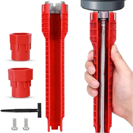 8-i-1 Vannkran & Vask Iner Nøkkelsett Bing Rep Vannkran Nøkkel Vask Iner Verktøy