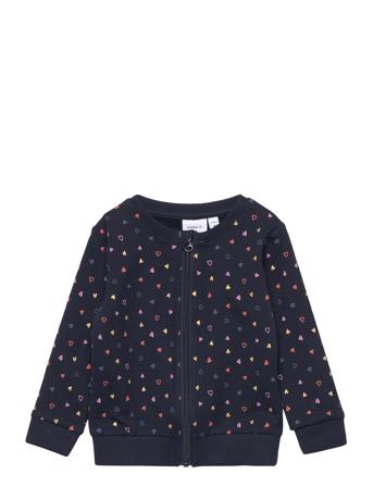 Nmftara Sweat Card Bru Sweat-shirt Tröja Marinblå Name It