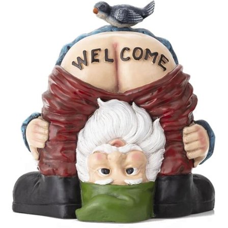 Havefigur til haven, Resin Dværg Statue Dekoration GNOME Have